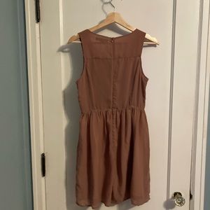 ModCloth dusty pink lace and chiffon dress, size small